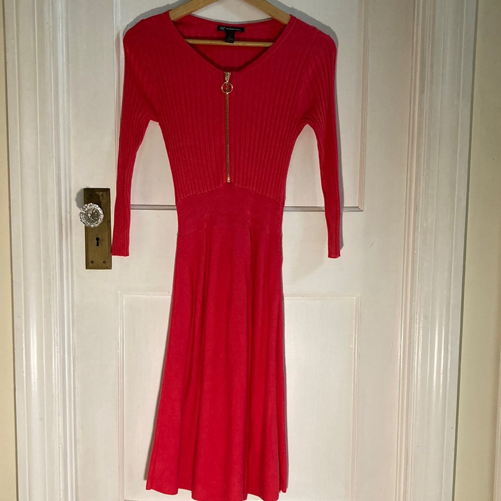 INC International Concepts Pink Dress with Zipper Detail